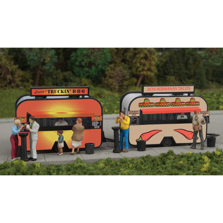 Walthers BBQ and Taco Food Trailers -- Kit