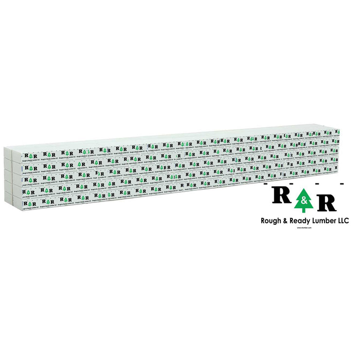 Walthers Wrapped Lumber Load for WalthersMainline 72' Centerbeam Flatcar -- Rough & Ready Lumber (black, green)