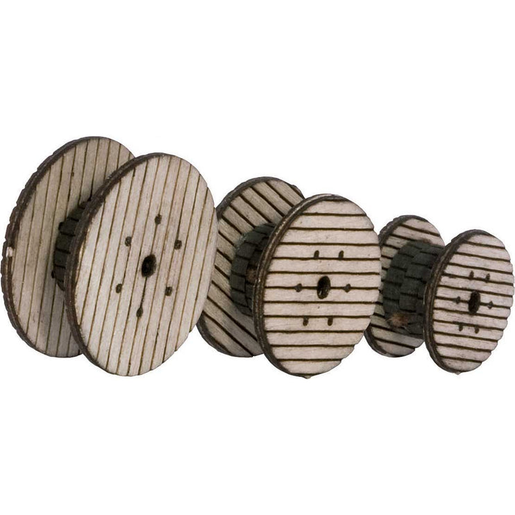 Walthers Cable Reels -- Laser-cut Wood Kit