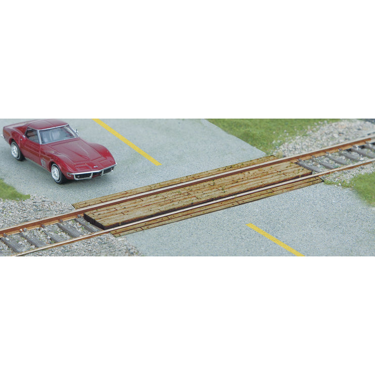 Walthers Wood Grade Crossing -- Laser-Cut Wood Kit - Single