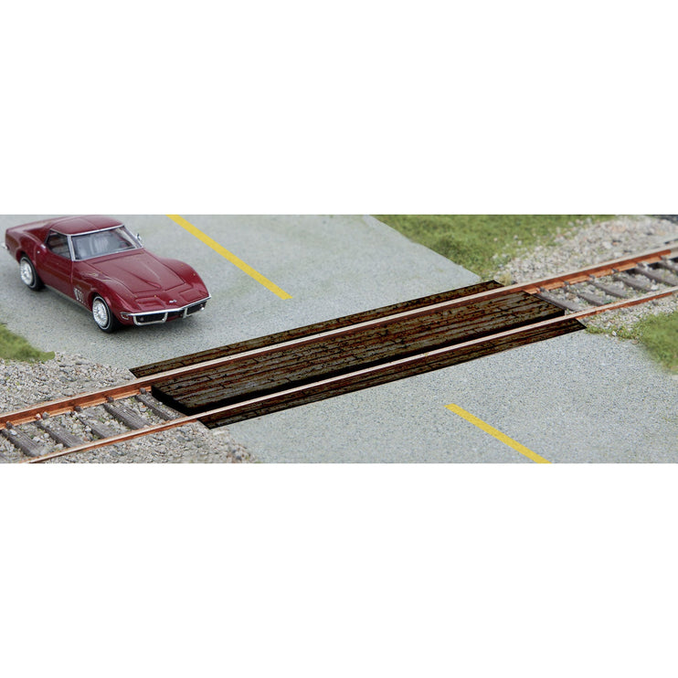 Walthers Wood Grade Crossing -- Laser-Cut Wood Kit pkg(2)