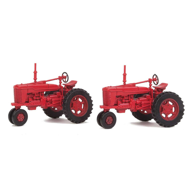 Walthers Farm Tractor 2-Pack - Assembled -- Red