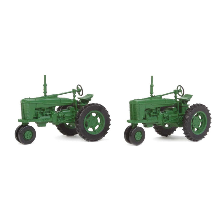 Walthers Farm Tractor 2-Pack - Assembled -- Green