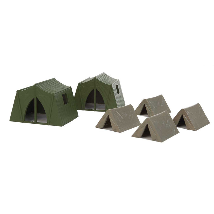 Walthers Camping Tents -- 4 Small, 2 Large