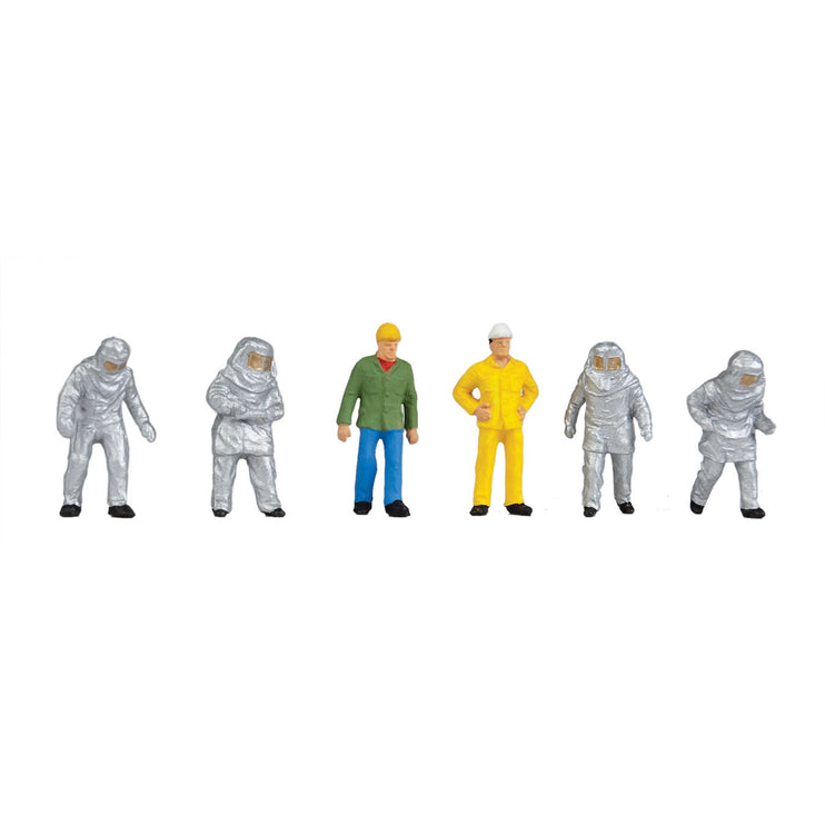 Walthers Working People -- Blast Furnace Crew pkg(6)