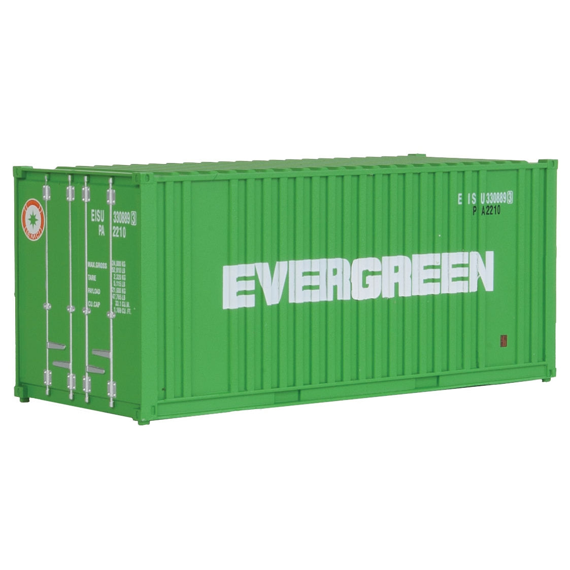 Walthers 20' Corrugated Container with Flat Panel - Assembled -- Evergreen