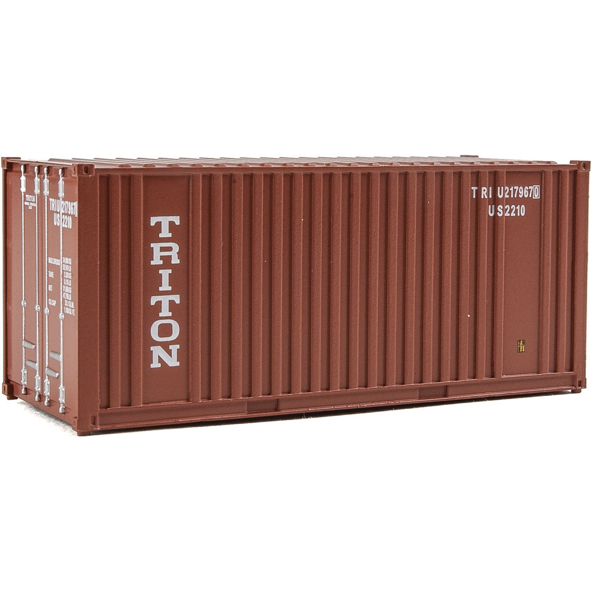 Walthers 20' Corrugated Container with Flat Panel - Assembled -- Triton (brown, white)