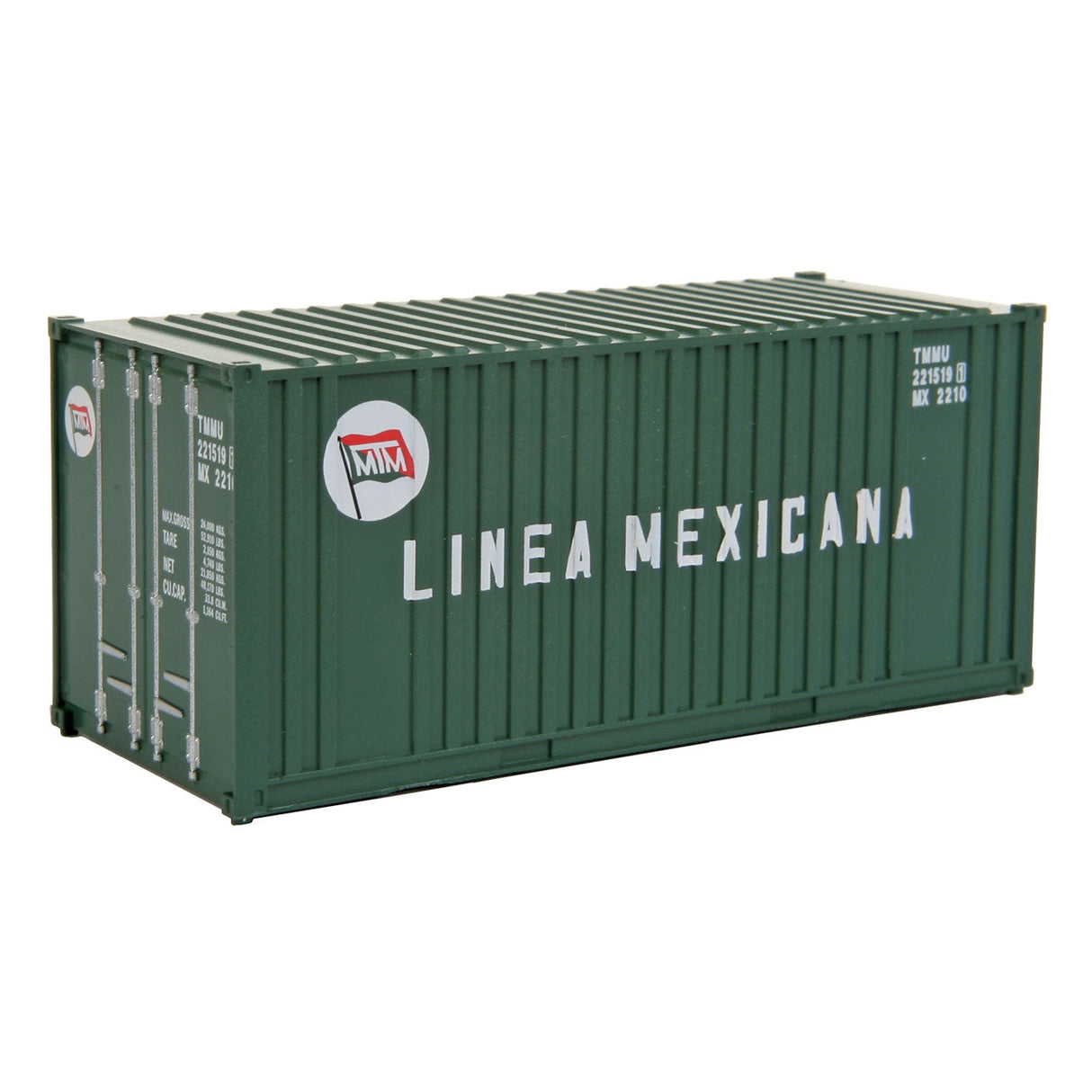 Walthers 20' Corrugated Container with Flat Panel - Assembled -- Linea Mexicana