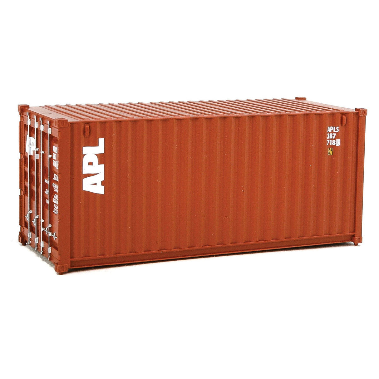 Walthers 20' Corrugated Container - Assembled -- American President Lines (brown, white)