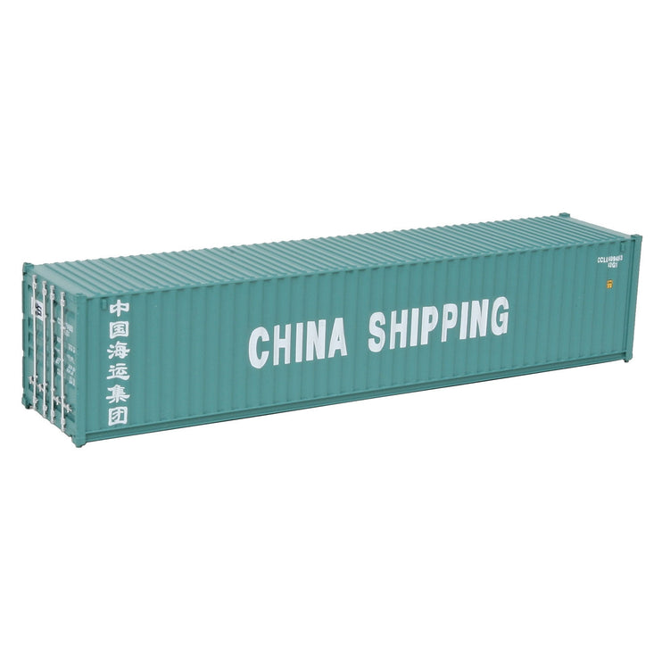 Walthers 40' Corrugated Container - Assembled -- China Shipping (green, white)