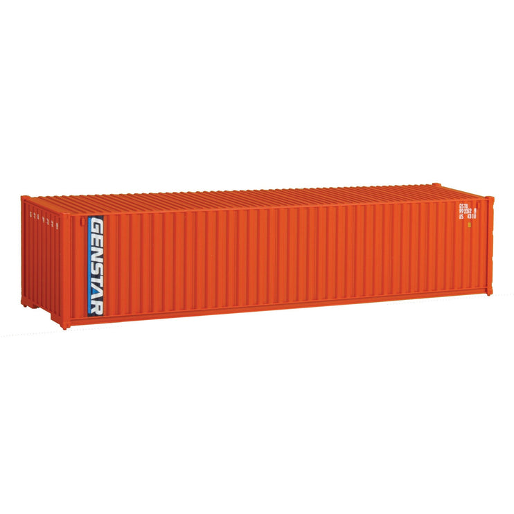 Walthers 40' Corrugated Container - Assembled -- Genstar (orange, blue, white)