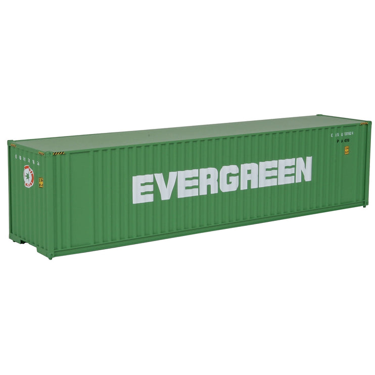 Walthers 40' Hi Cube Corrugated Container w/Flat Roof - Assembled -- Evergreen (green, white)