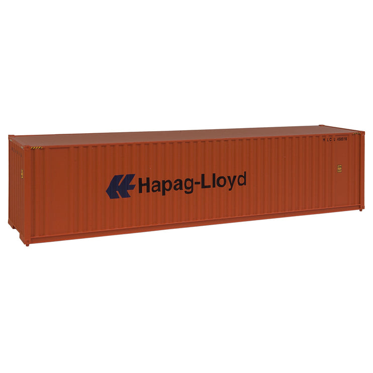 Walthers 40' Hi Cube Corrugated Container w/Flat Roof - Assembled -- Hapag-Lloyd