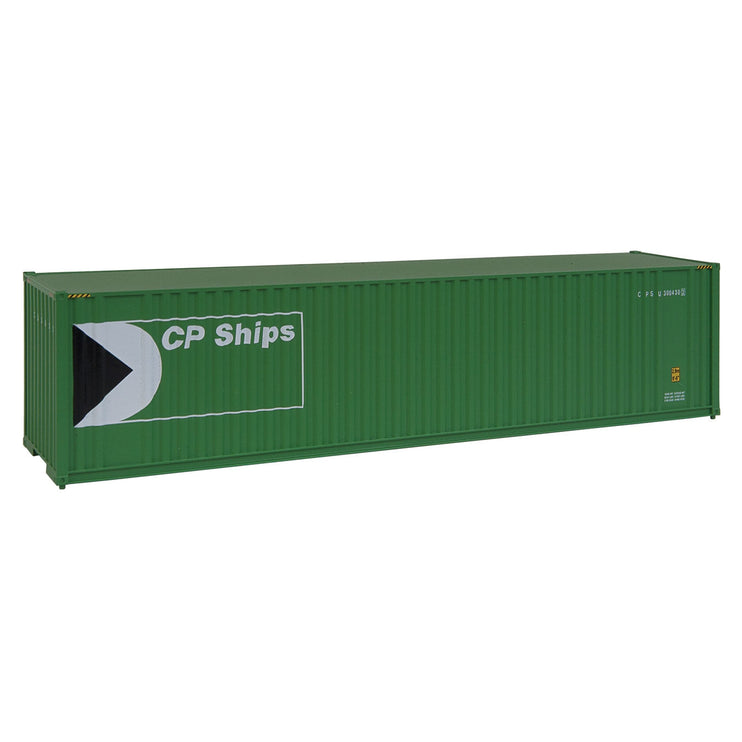 Walthers 40' Hi Cube Corrugated Container w/Flat Roof - Assembled -- CP Ships (green, white, black; Multimark Logo)