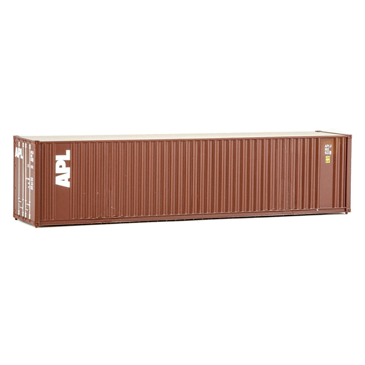 Walthers 40' Hi-Cube Corrugated Container w/Flat Roof - Assembled -- American President Lines (brown, white)