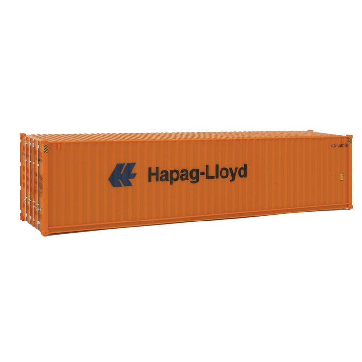 Walthers 40' Hi Cube Corrugated Side Container - Assembled -- Hapag-Lloyd (orange, blue)