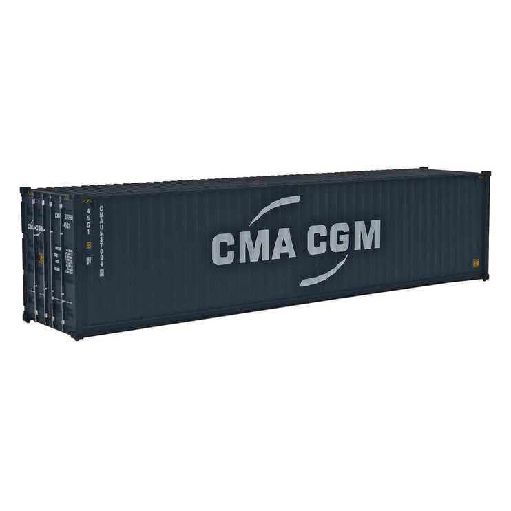 Walthers 40' Hi Cube Corrugated Side Container - Assembled -- CMA-CGM (New Logo)