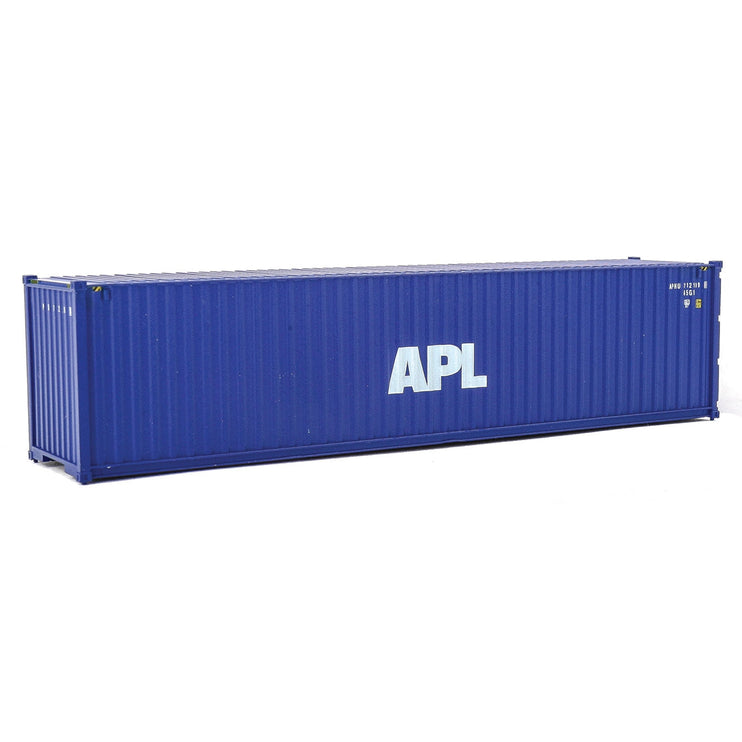 Walthers 40' Hi-Cube Corrugated-Side Container - Assembled -- American President Lines APL (blue, white)