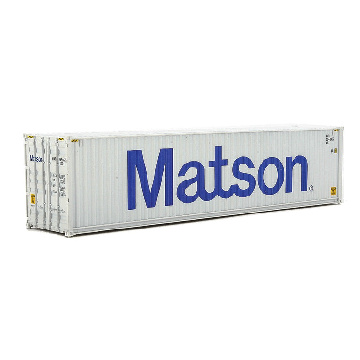 Walthers 40' Hi-Cube Corrugated-Side Container - Assembled -- Matson (gray, blue)