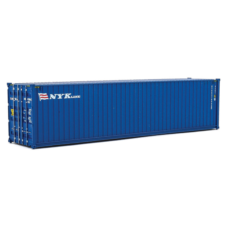 Walthers 40' Hi-Cube Corrugated-Side Container - Assembled -- NYK Lines (blue, white, red)