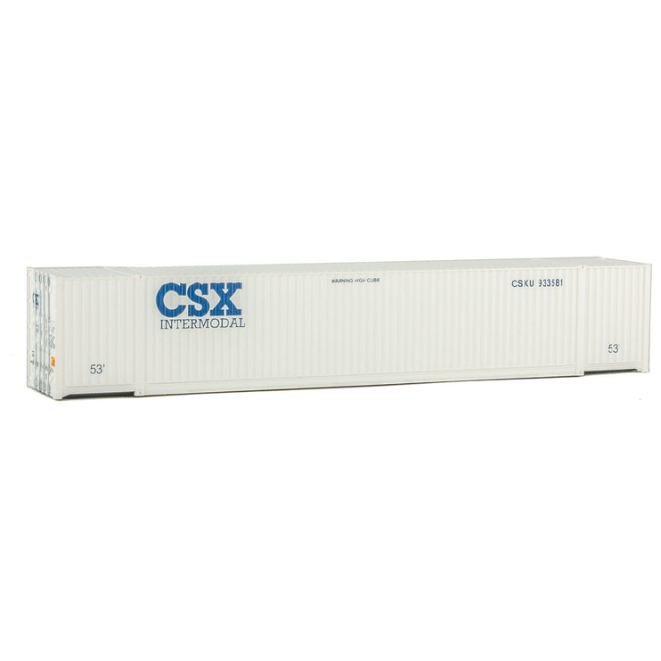 Walthers 53' Singamas Corrugated-Side Container - Assembled -- CSX Transportation (white, blue)