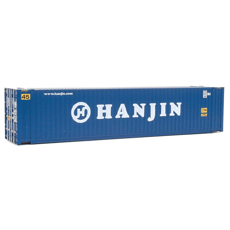 Walthers 45' CIMC Container - Assembled -- Hanjin (blue, white)