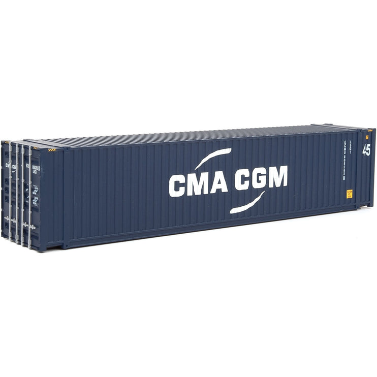 Walthers 45' CIMC Container - Assembled -- CMA-CGM (blue, white)