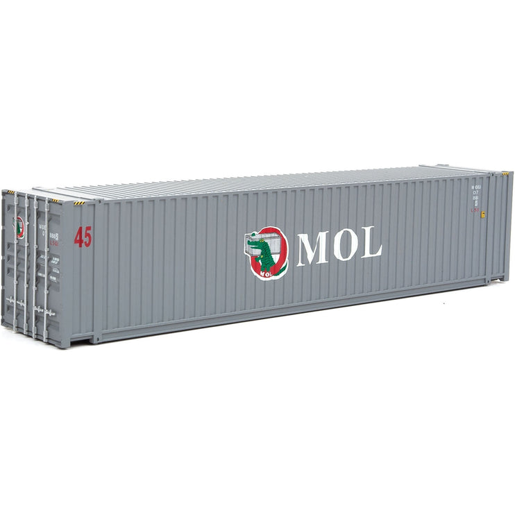 Walthers 45' CIMC Container - Assembled -- Mitsui OSK (gray, white, red, green, Alligator Logo)