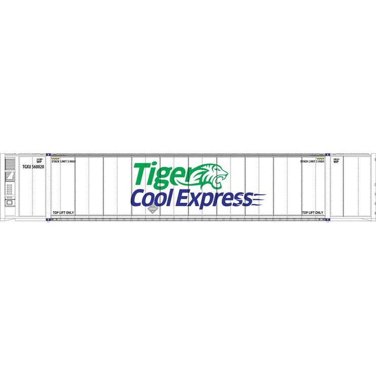 Walthers 53' Reefer Container - Ready to Run -- Tiger Cool Express