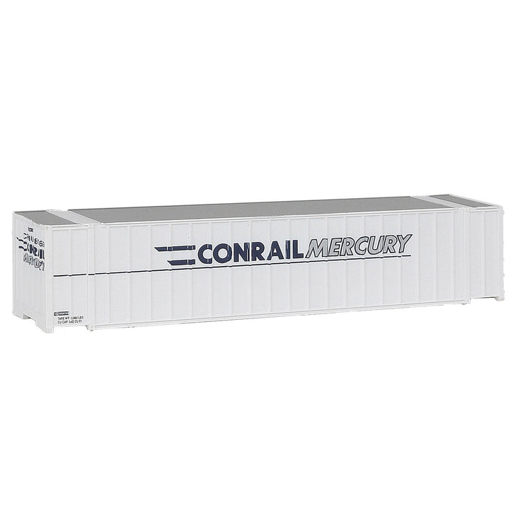 Walthers 48' Ribbed Side Container - Assembled -- Conrail Mercury (white, blue, gray)