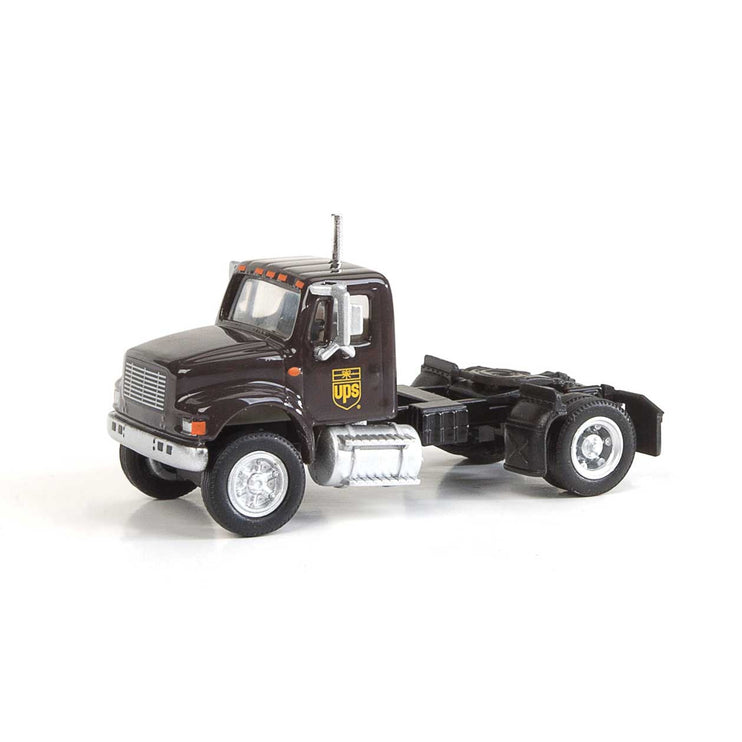 Walthers International(R) 4900 Single-Axle Semi Tractor Only - Assembled -- United Parcel Service (Bow Tie Shield Logo; brown, yellow)