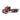 Walthers International(R) 7600 3-Axle Flatbed Truck - Assembled -- Red Cab, Black Flatbed