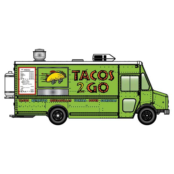 Walthers Scene Master Morgan Olson Route Star Van Tacos 2 Go Food Truck