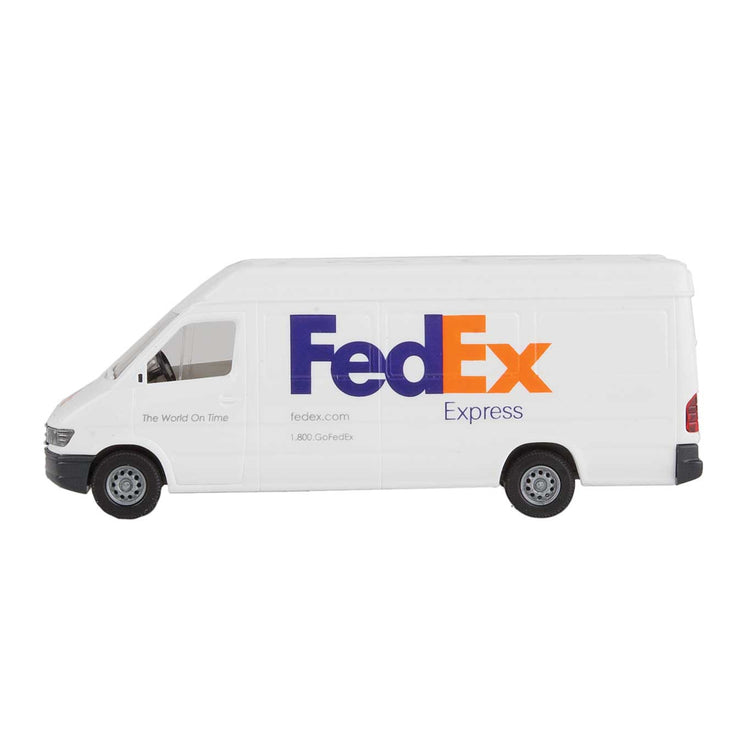 Walthers Delivery Van - Assembled -- FedEx Express (white, purple, orange)