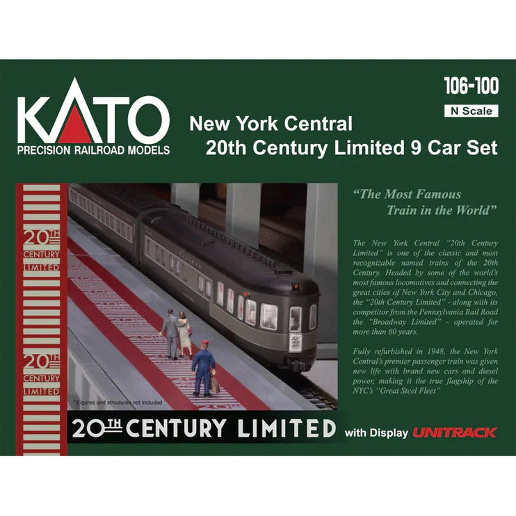 Kato N Scale New York Central 20th Century Limited 9 Car Set