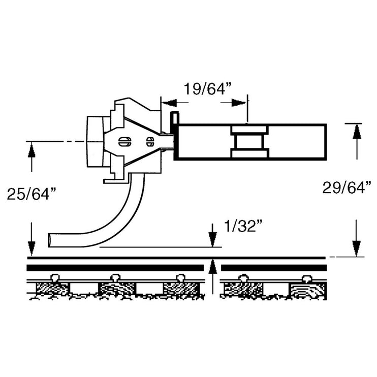 Kadee HO #118-25 Bulk Pack #118 'SF' Shelf Whisker Metal Coupler without Draft Gear Boxes Medium 9/32" Centerset Shank - 25 Pair