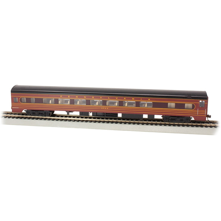 Bachmann HO 85' Smoothside Coach PRR #4263 w/Lighted Interior