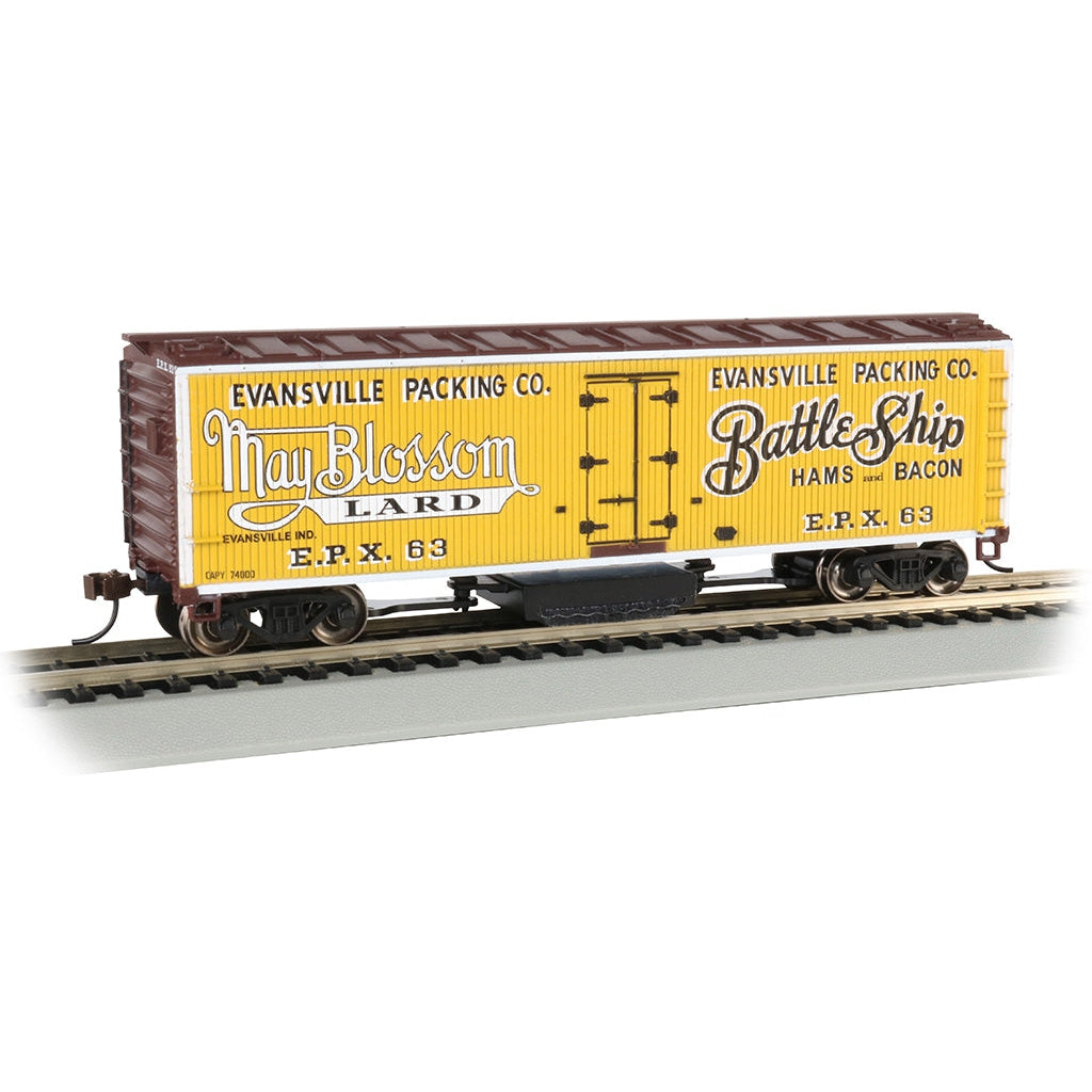 Bachmann HO Track Cleaning 40' Woodside Reefer Evansville Packing Co