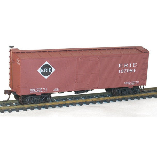 Accurail 1803 HO Scale 36' Double Sheath Wood Boxcar Erie Unassembled Kit