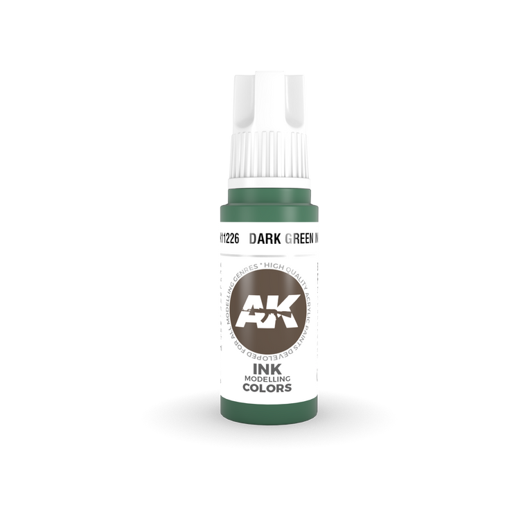 AK Interactive 3rd Gen Acrylic Dark Green INK 17ml