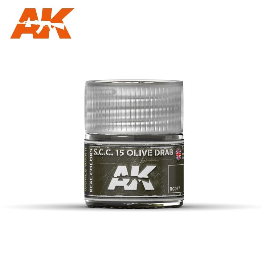 AK Interactive Real Colors S.C.C. 15 Olive Drab 10ml