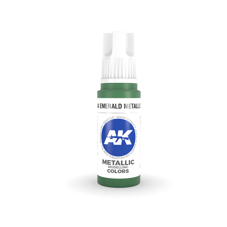 AK Interactive 3rd Gen Acrylic Emerald Metallic Green 17ml