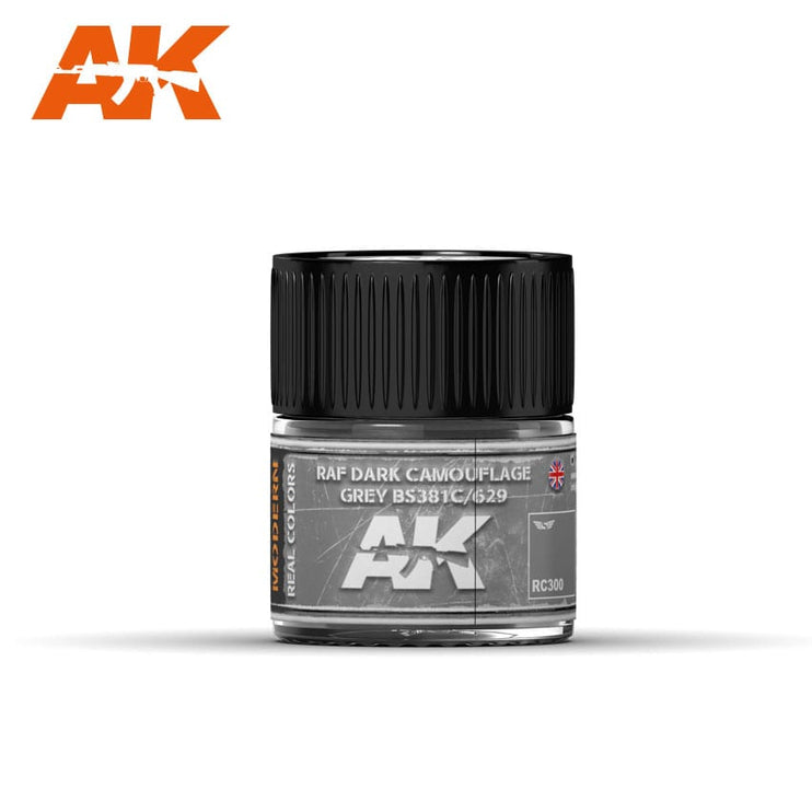 AK Interactive Real Colors RAF Dark Camouflage Grey BS381C/629 - 10ml