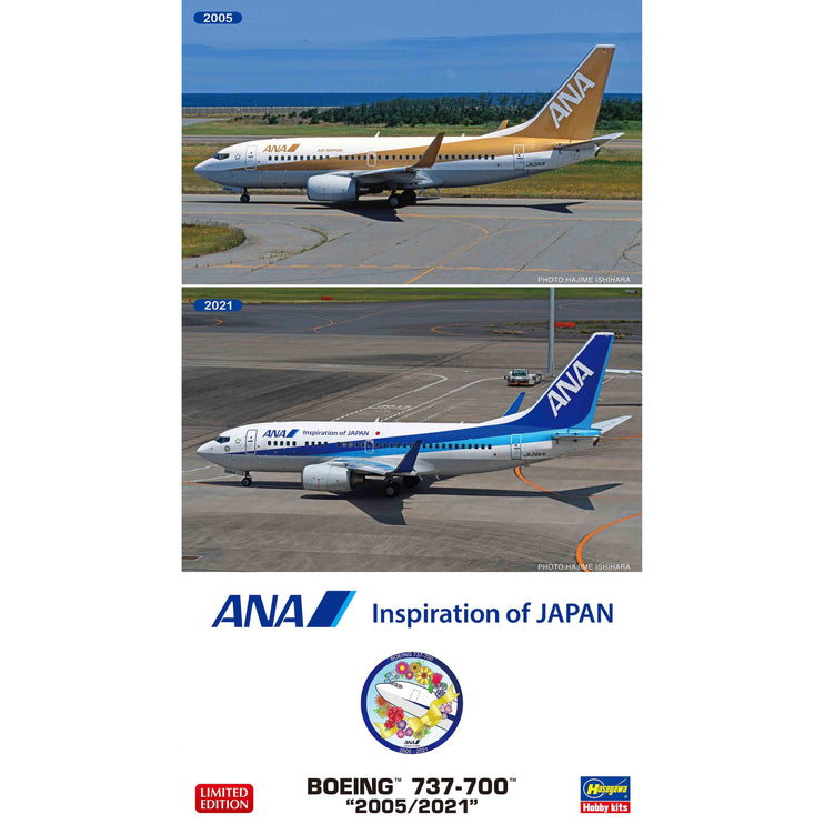 Hasegawa 1/200 Ana Boeing 737-700 '2005/2021' (Two Kits In The Box)