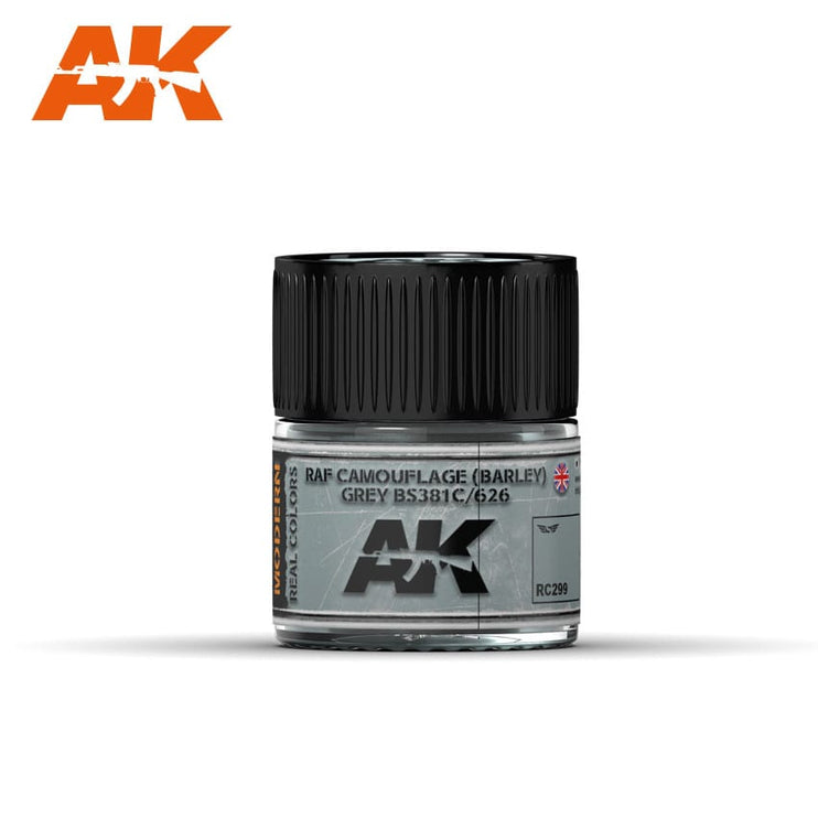 AK Interactive Real Colors RAF Camouflage (BARLEY) Grey BS381C/626 - 10ml