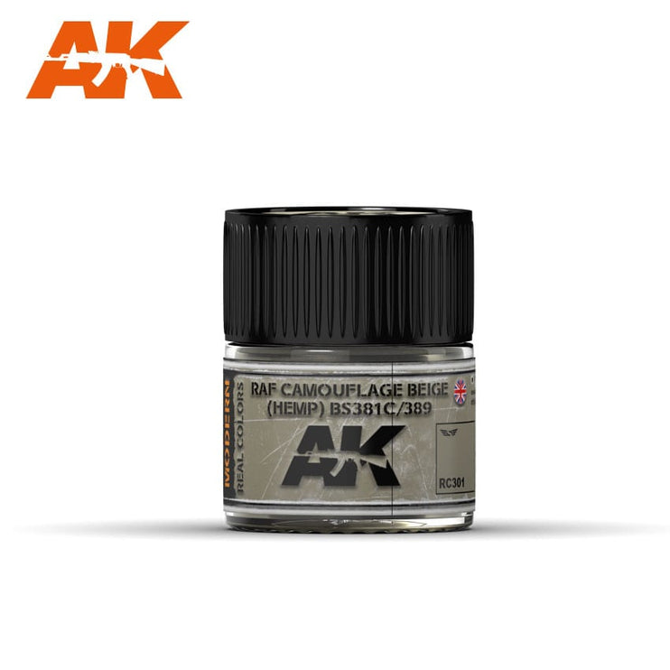 AK Interactive Real Colors RAF Camouflage Beige (HEMP) BS 381C/389 - 10ml