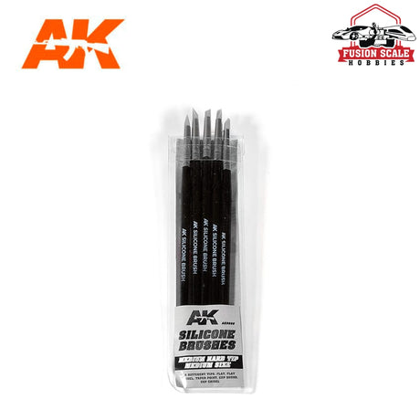 AK interactive Silicone Brushes  Medium Hard Tip Medium Size AKI9086 - Fusion Scale Hobbies