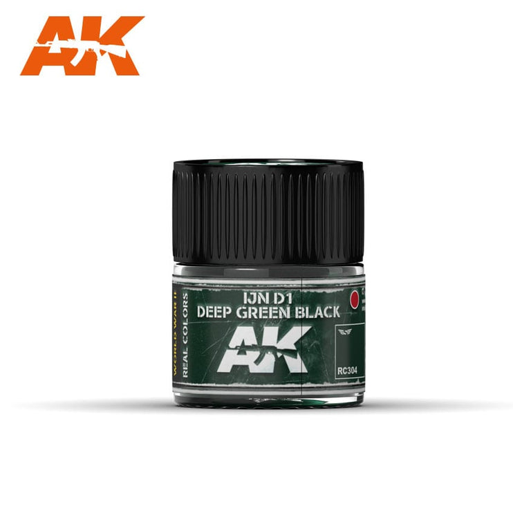 AK Interactive Real Colors IJN D1 Deep Green Black 10ml