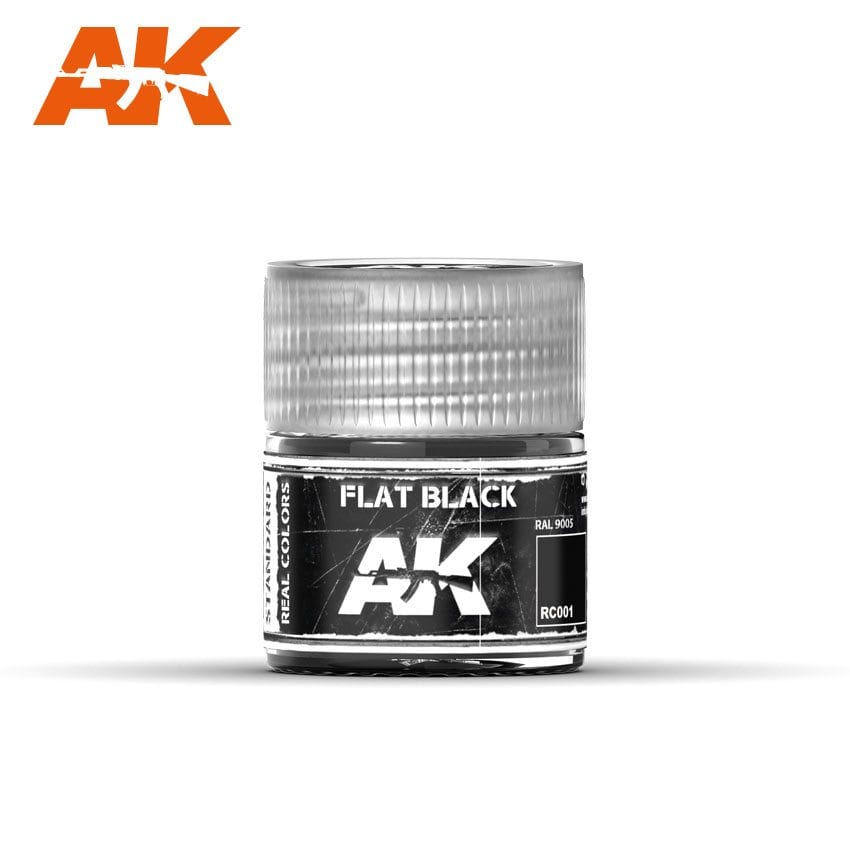 AK Interactive Real Colors Flat Black 10ml