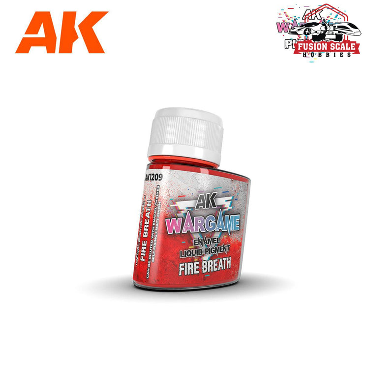 AK Interactive Wargame Enamel Liquid Pigments Fire Breath 35ml - Fusion Scale Hobbies